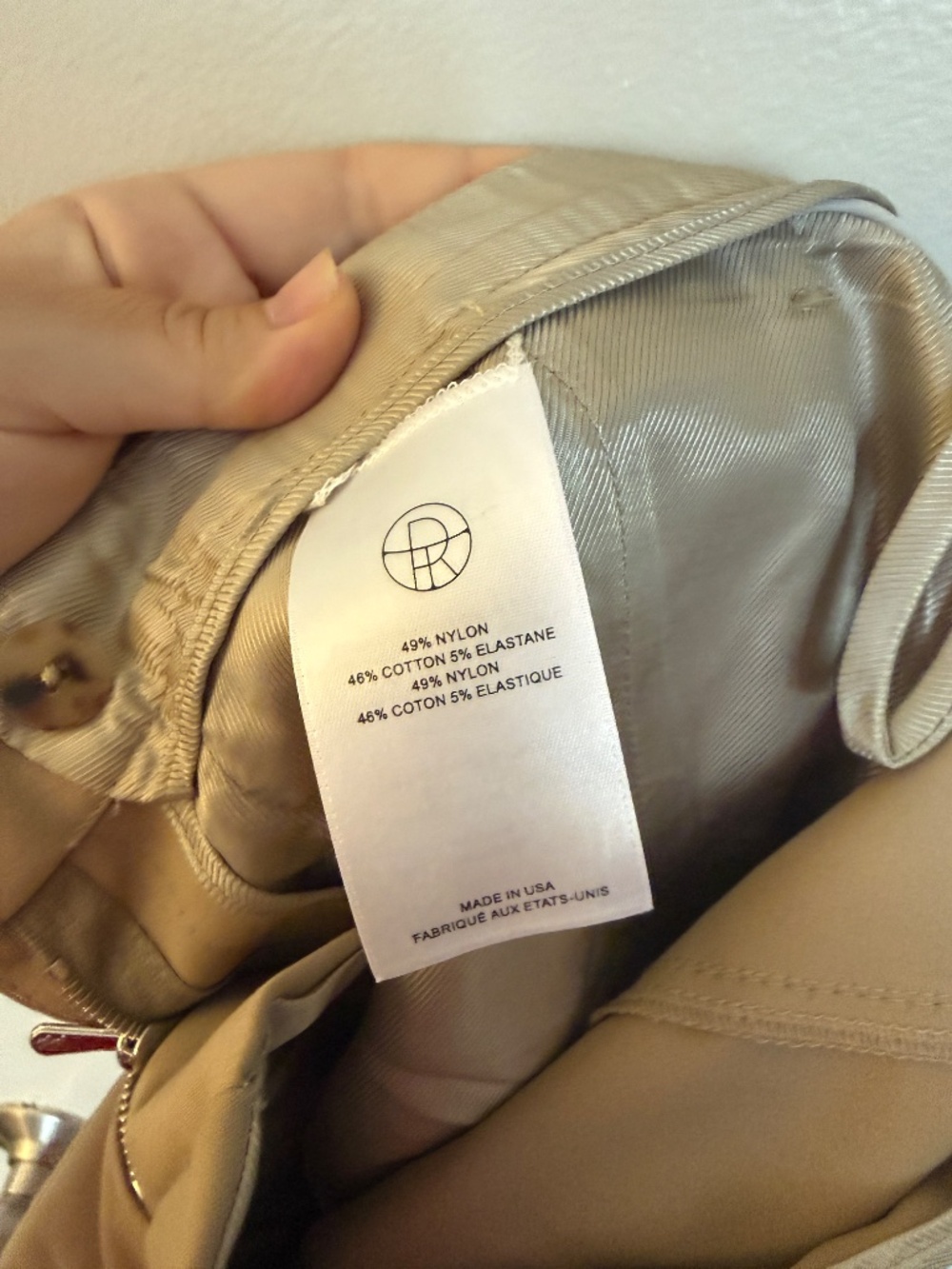The Row Tan Tailored Trousers Size 6 Made in USA Minimalist Luxury - Picture 7 of 7